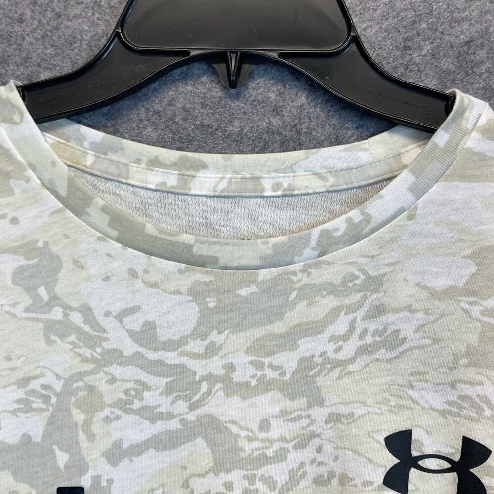 NWT UNDER ARMOUR T-Shirt Men's Large White Gray ABC Camo Short Sleeve Crew Neck - Picture 14 of 15